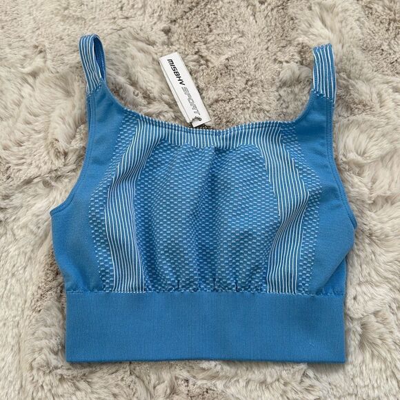 MISBHV Logo Printed Preformance Bra Blue Size XS/S - Picture 8 of 8
